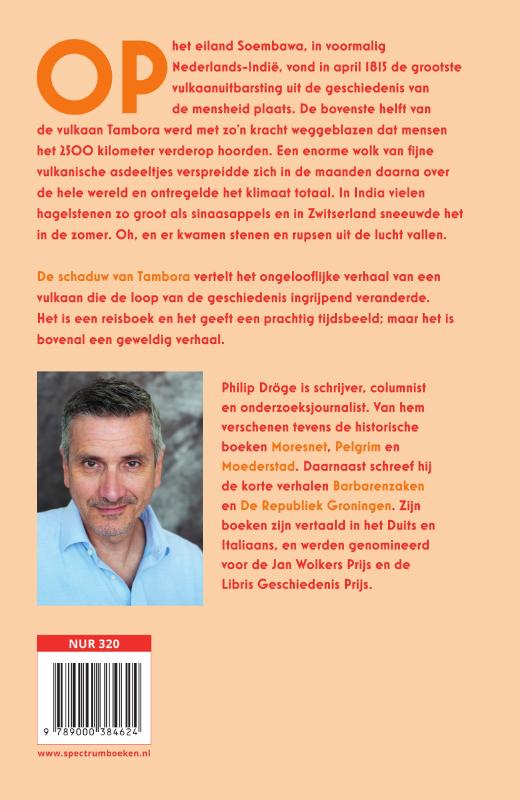 Achterkant van De schaduw van Tambora