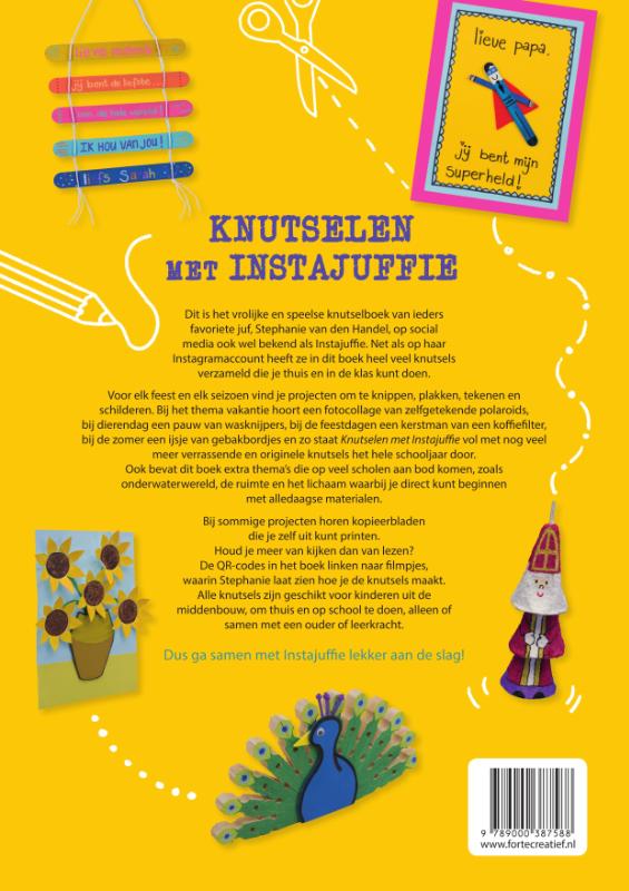 Achterkant van Knutselen met Instajuffie