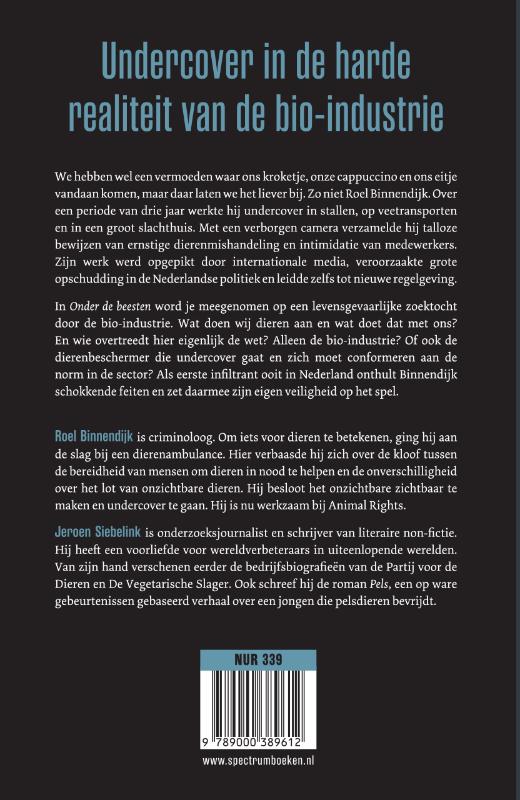 Achterkant van Onder de beesten