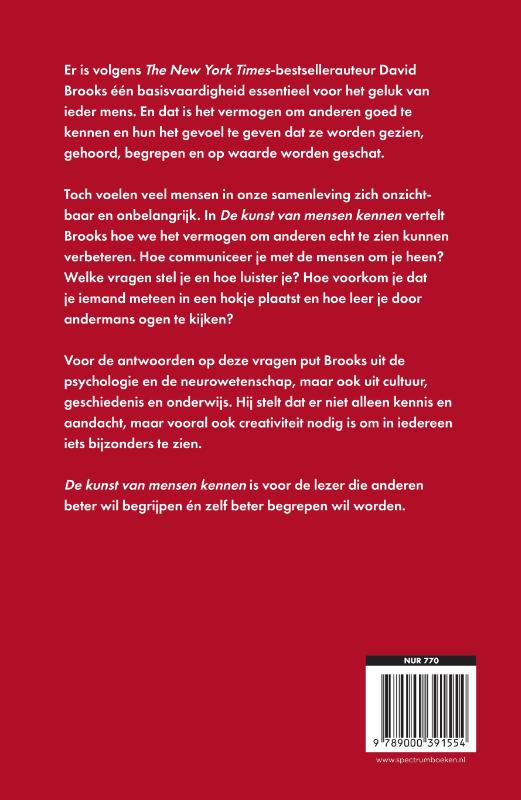 Achterkant van De kunst van mensen kennen