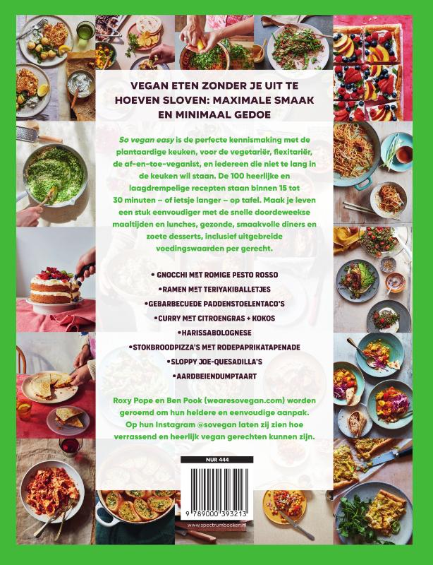Achterkant van So vegan easy
