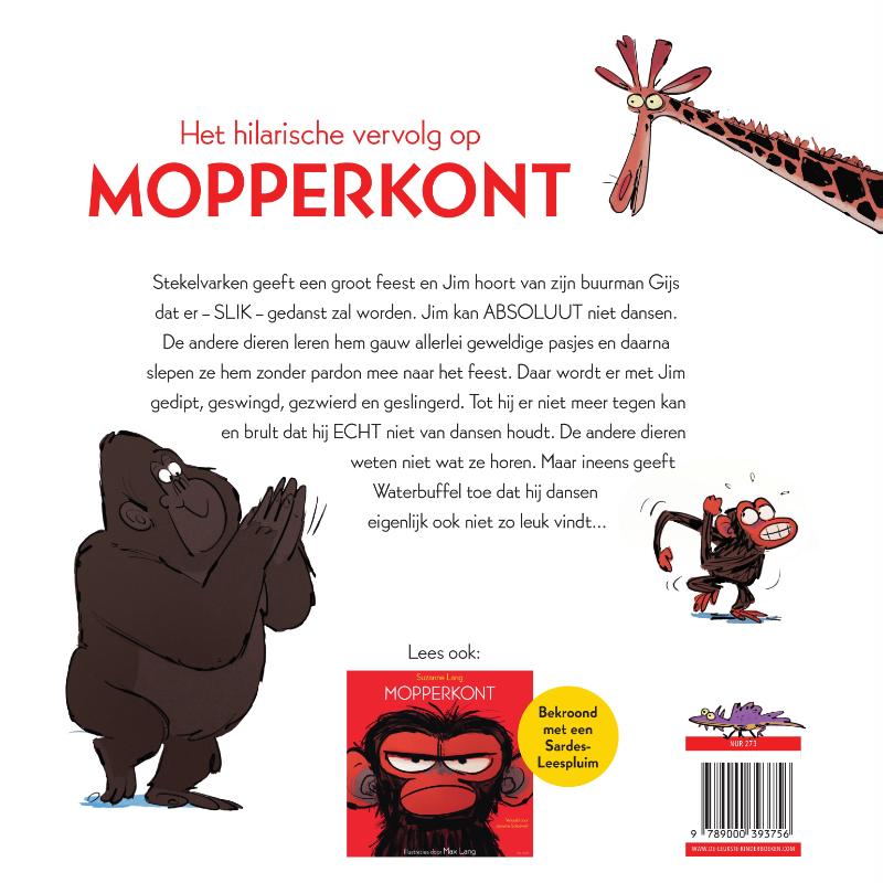 Achterkant van Mopperkont en het feestvarken