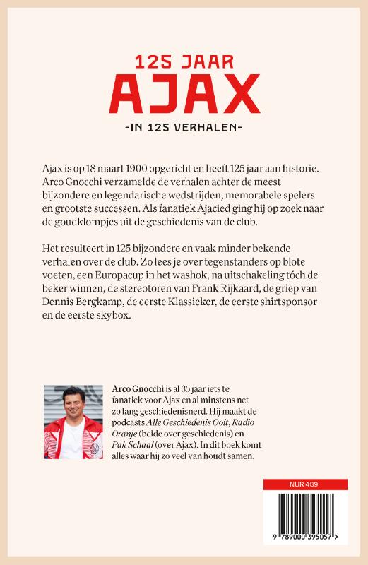 Achterkant van Ajax in 125 verhalen