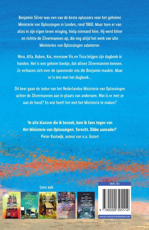 Achterkant van Het Ministerie van Oplossingen en het dagboek van Benjamin Silver