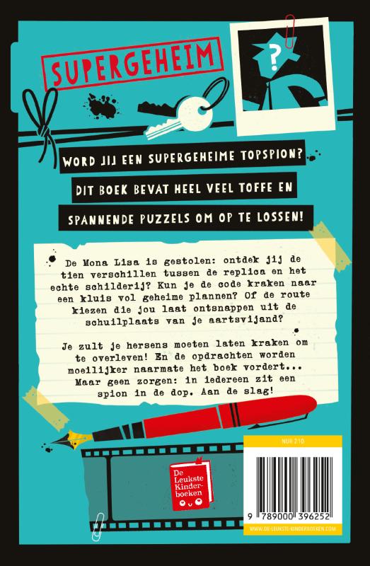 Achterkant van Het supergeheime spionnenpuzzelboek