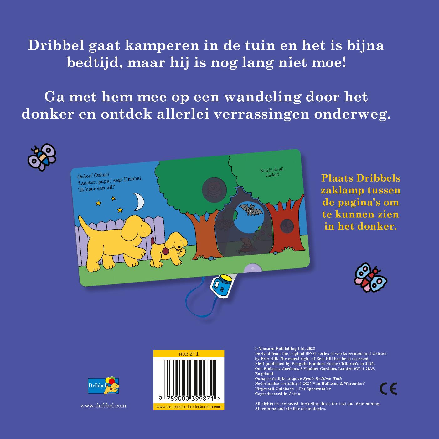 Achterkant van Dribbel wil niet slapen