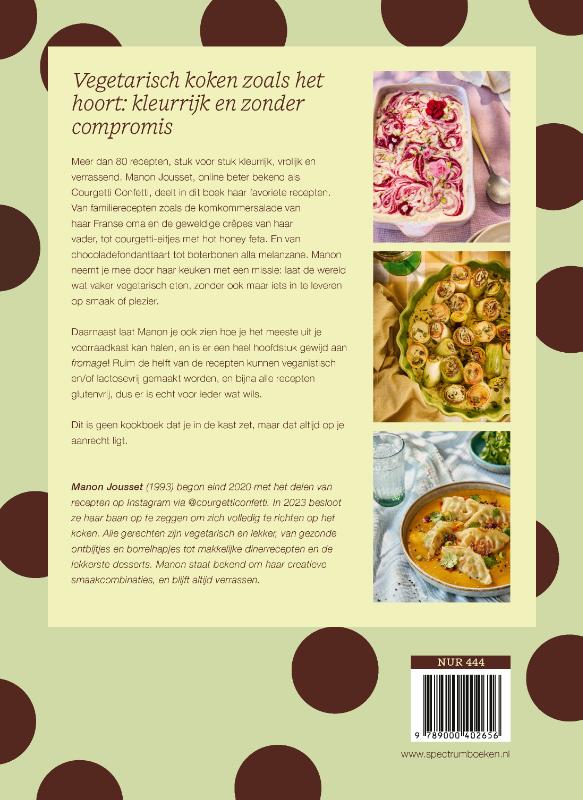 Achterkant van Courgetti Confetti