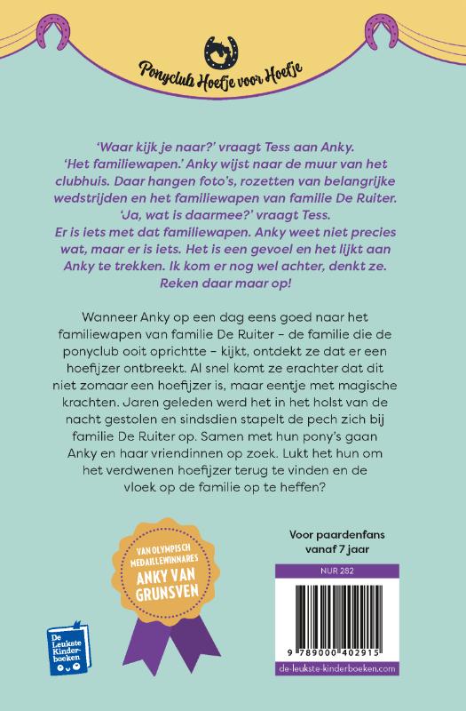 Achterkant van Het geheim van de ponyclub