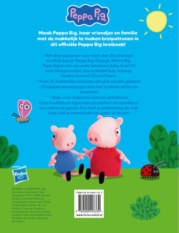 Achterkant van Peppa's breiboek