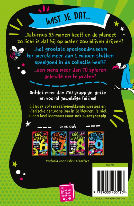 Achterkant van Kidsweetjes! Grappige en gekke feitjes - 10 jaar