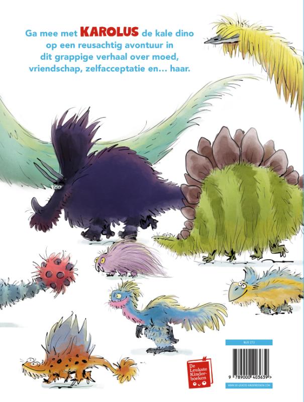 Achterkant van Karolus en de harige dino's