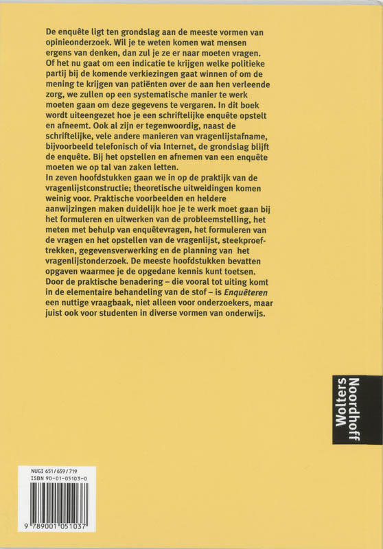 Achterkant van Enqueteren