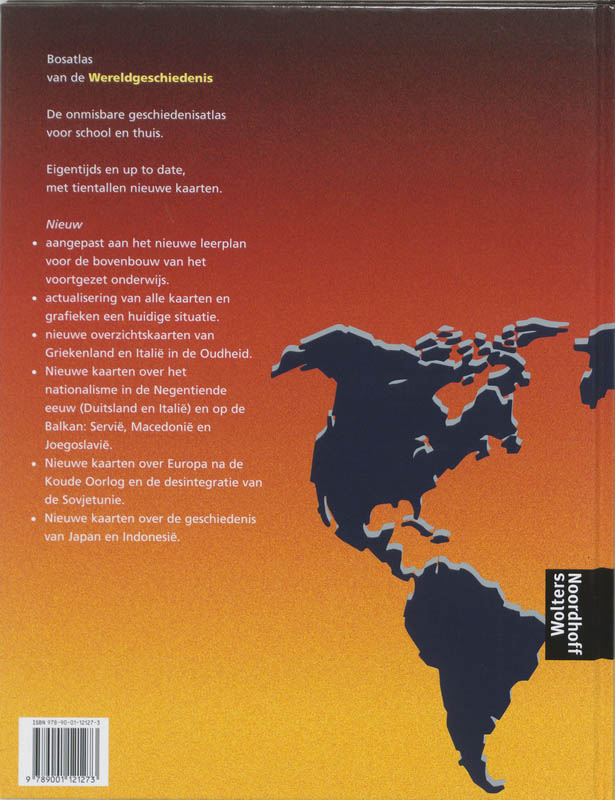 Achterkant van Bosatlas van de wereldgeschiedenis