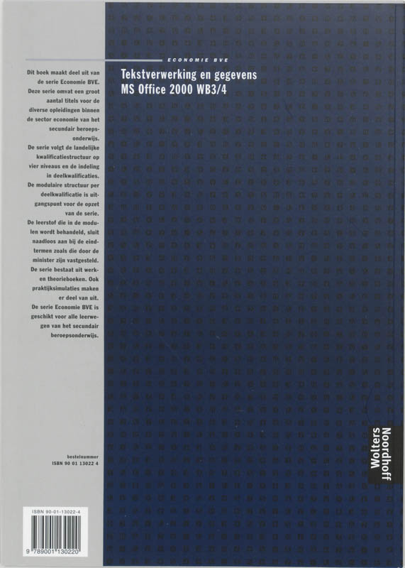Achterkant van Werkboek