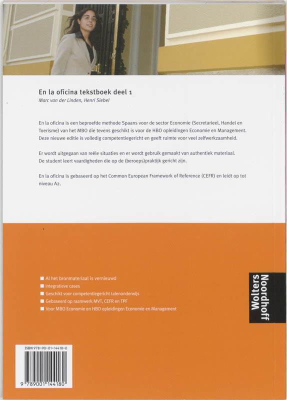 Achterkant van Tekstboek