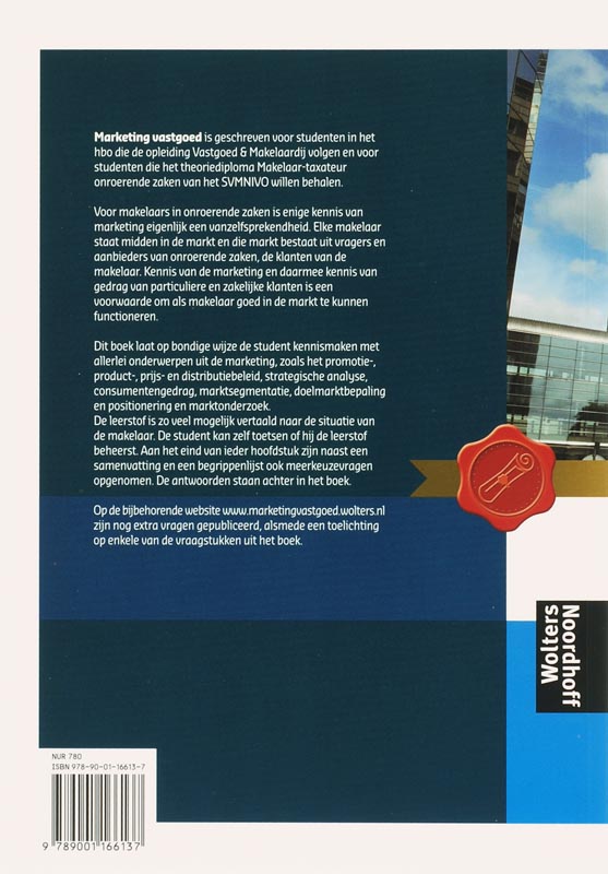 Achterkant van Marketing vastgoed