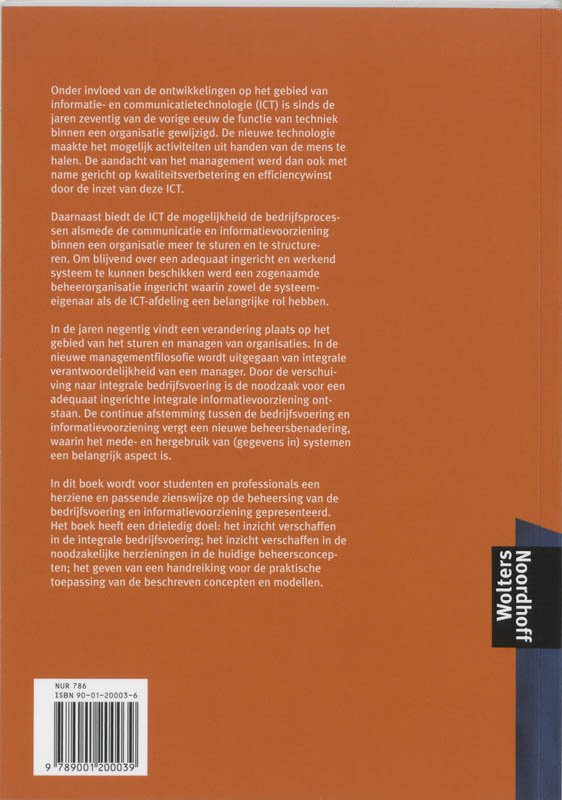 Achterkant van Beheersing van bedrijfsvoering en informatievoorziening