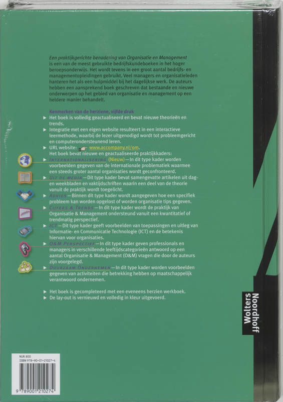 Achterkant van Organisatie en Management