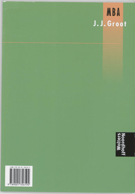 Achterkant van MBA