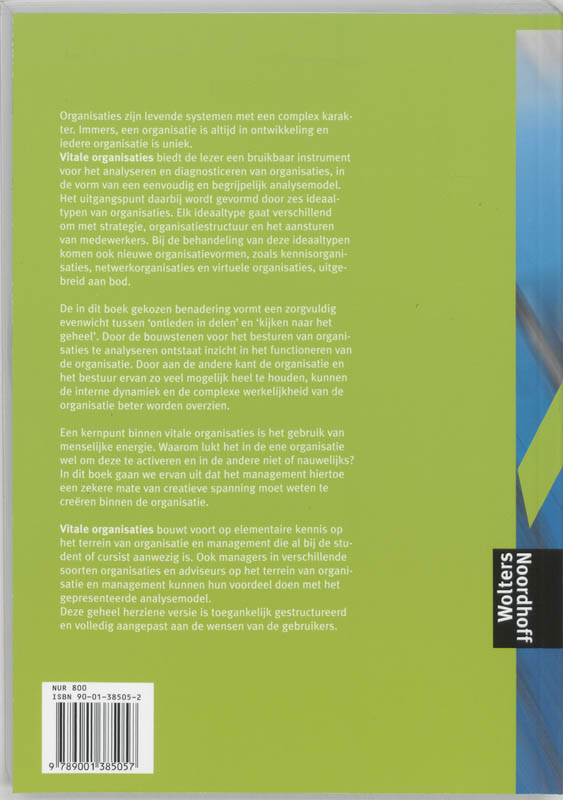 Achterkant van Vitale organisaties
