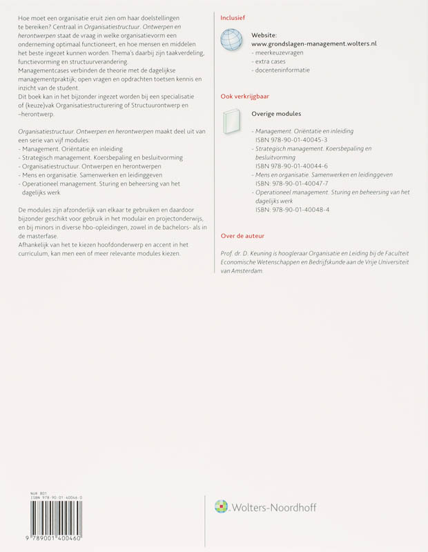Achterkant van Organisatiestructuur