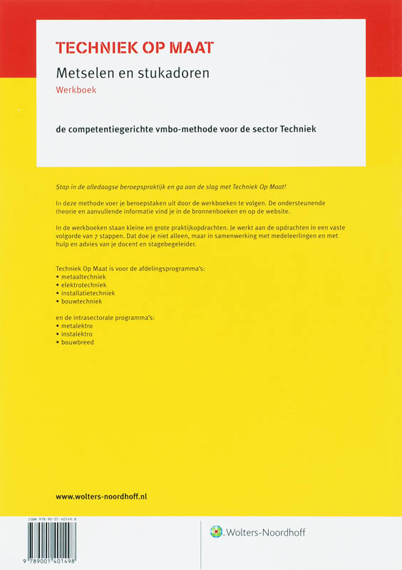 Achterkant van Metselen en stukadoren