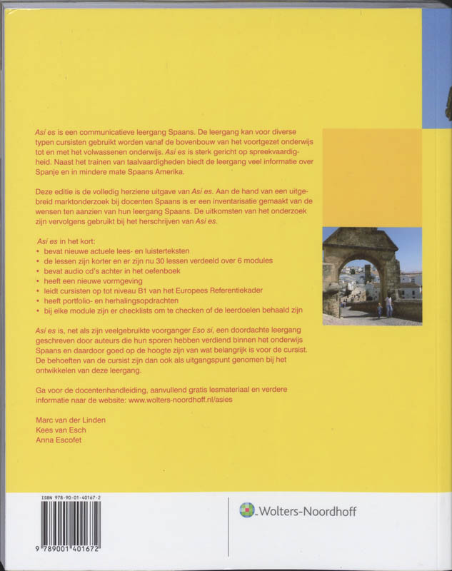 Achterkant van Tekstboek