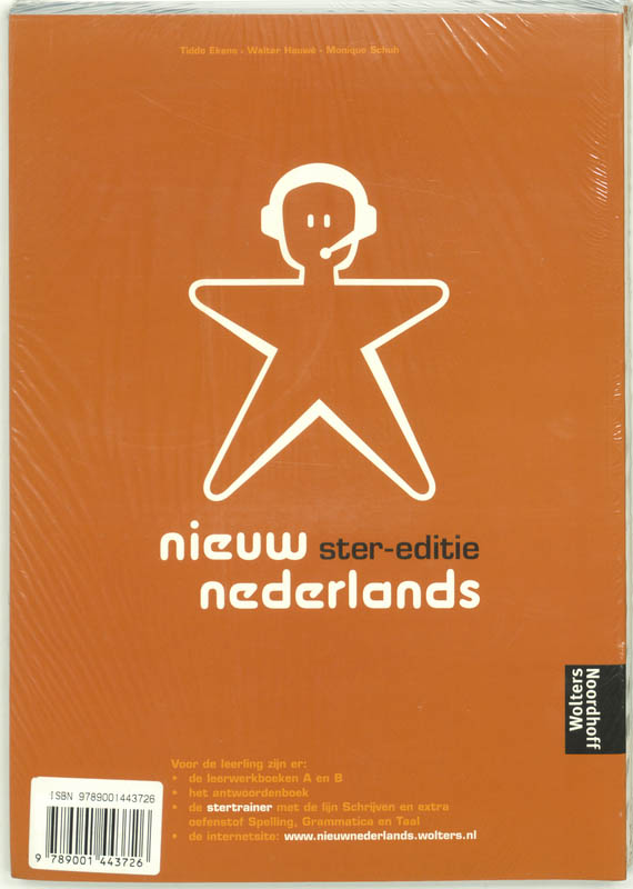 Achterkant van leerboek A en B