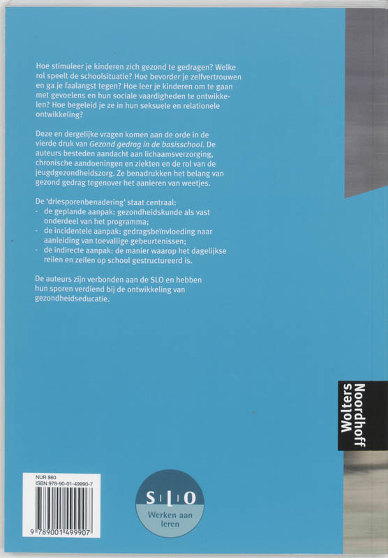 Achterkant van Gezond gedrag in de basisschool