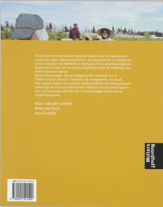Achterkant van Tekstboek