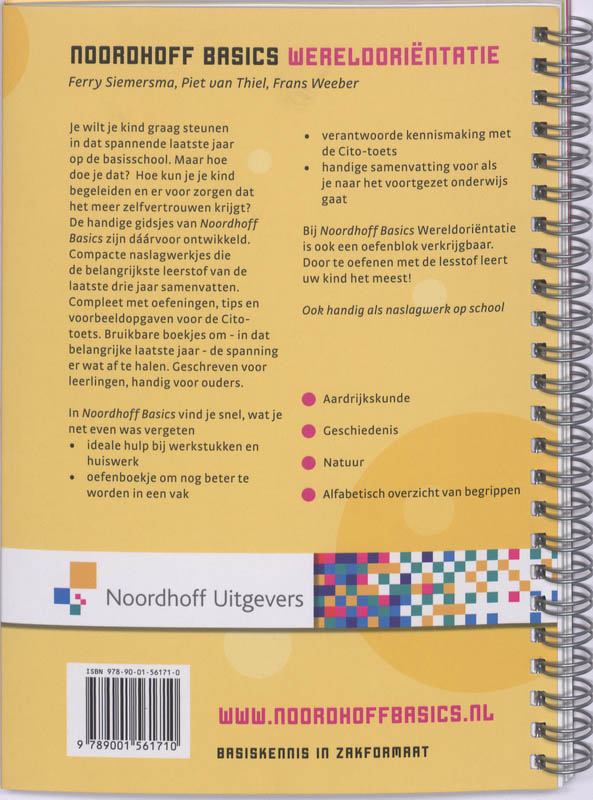 Achterkant van Noordhoff Basics Wereldoriëntatie