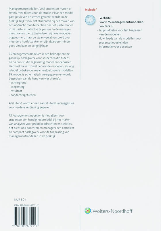 Achterkant van 75 Managementmodellen