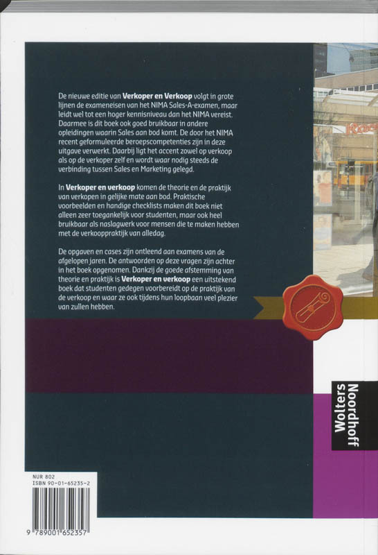 Achterkant van Verkoper & verkoop