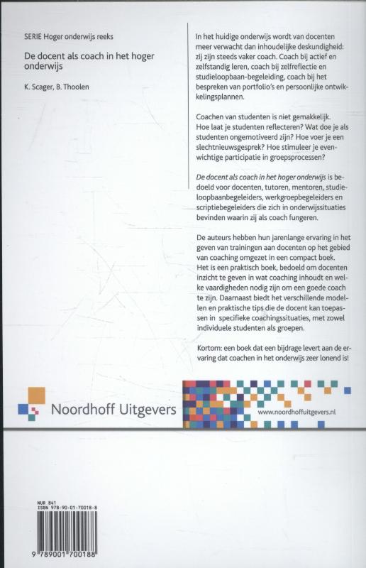 Achterkant van De docent als coach