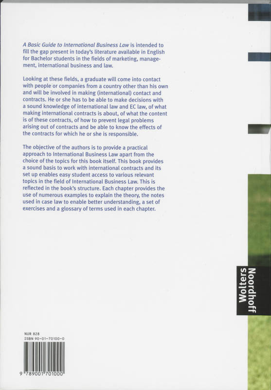 Achterkant van A Basic Guide to International Business Law