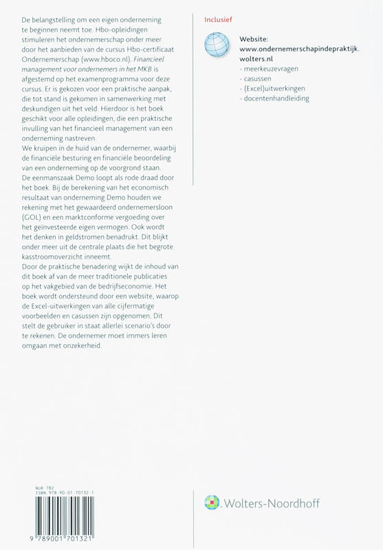 Achterkant van Financiel management