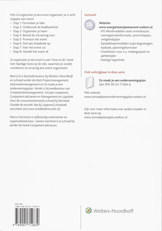 Achterkant van Zo organiseer je een Event