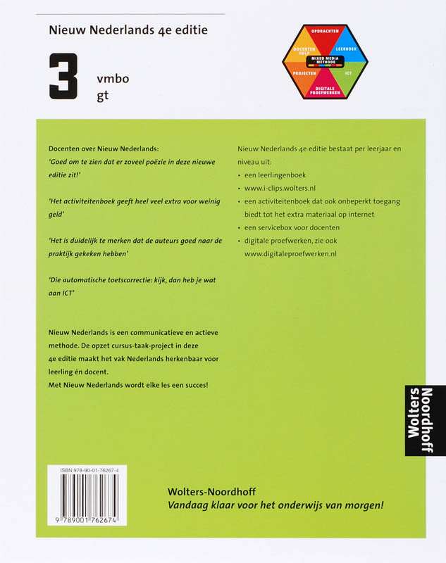 Achterkant van 3 Vmbo-gt