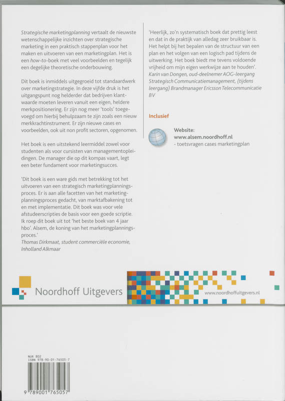 Achterkant van Strategische marketing planning