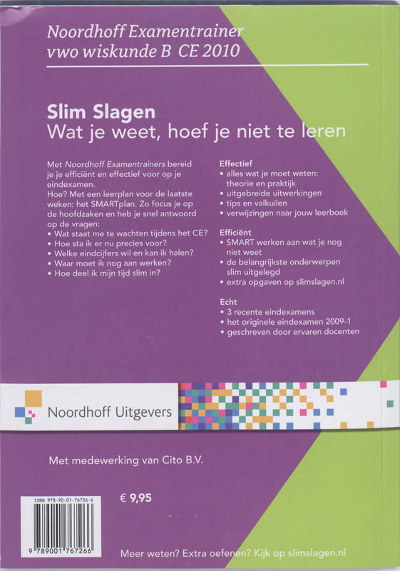 Achterkant van vwo