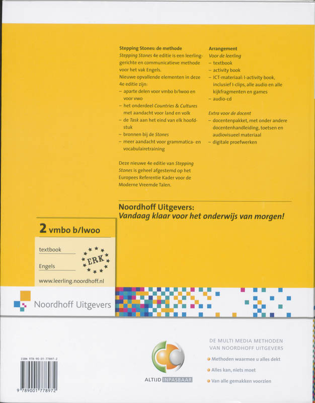 Achterkant van textbook