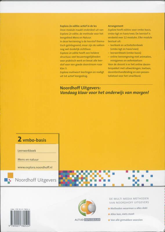 Achterkant van leerwerkboek, vmbo-basis