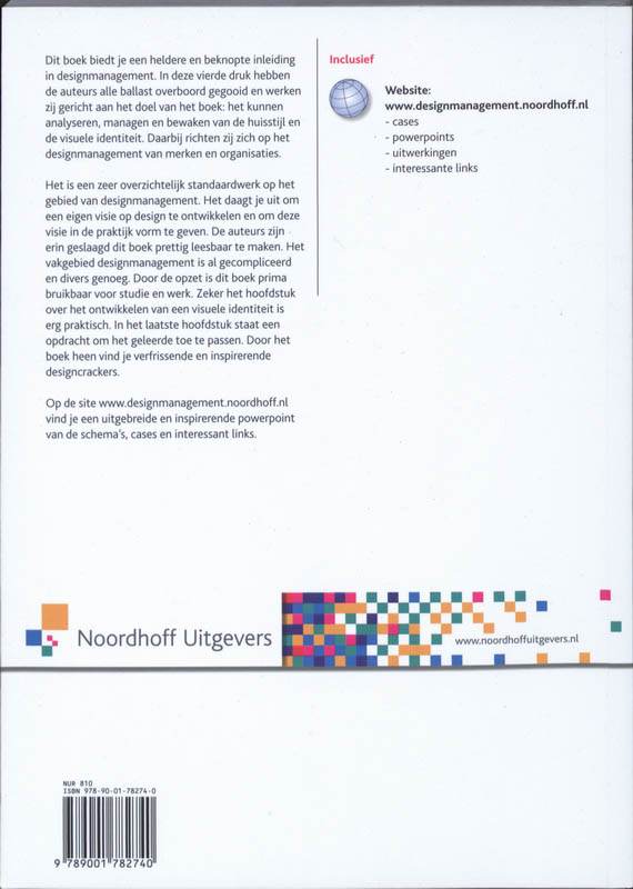Achterkant van Design management in essentie