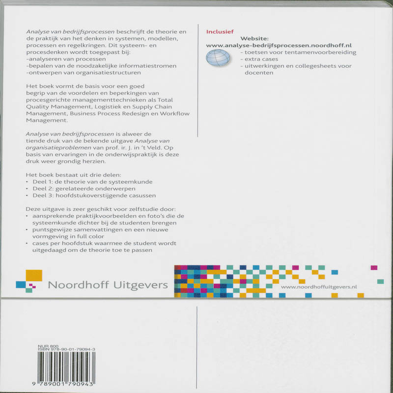 Achterkant van Analyse van bedrijfsprocessen