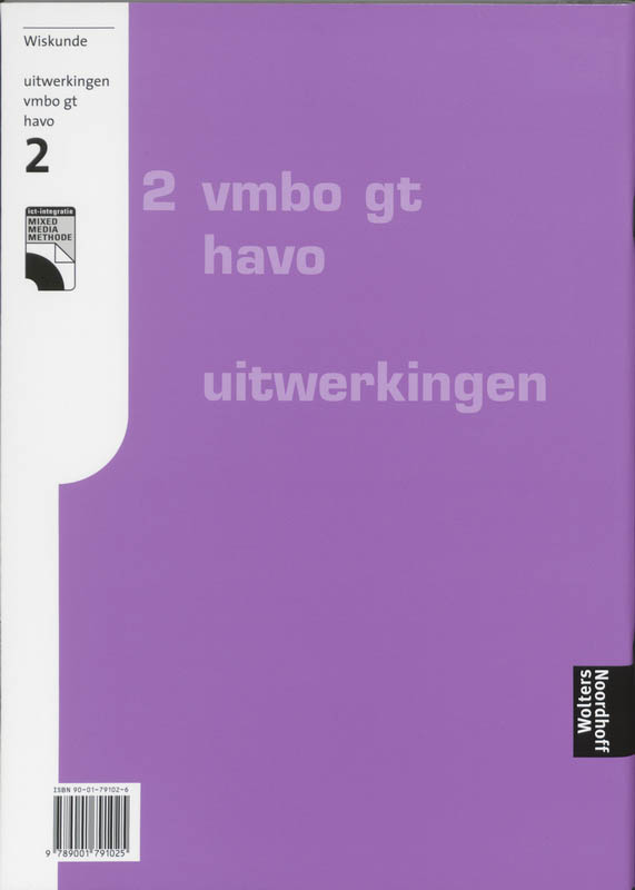 Achterkant van Uitwerkingen