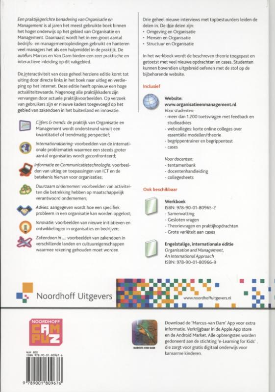 Achterkant van Een praktijkgerichte benadering van organisatie en management