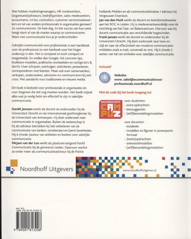 Achterkant van Zakelijke communicatie voor professionals