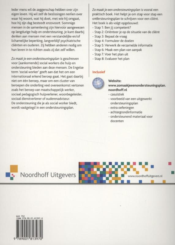 Achterkant van Zo maak je een ondersteuningsplan
