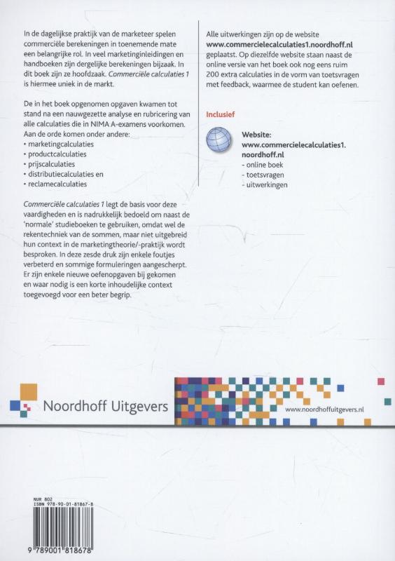 Achterkant van Commerciële calculaties 1