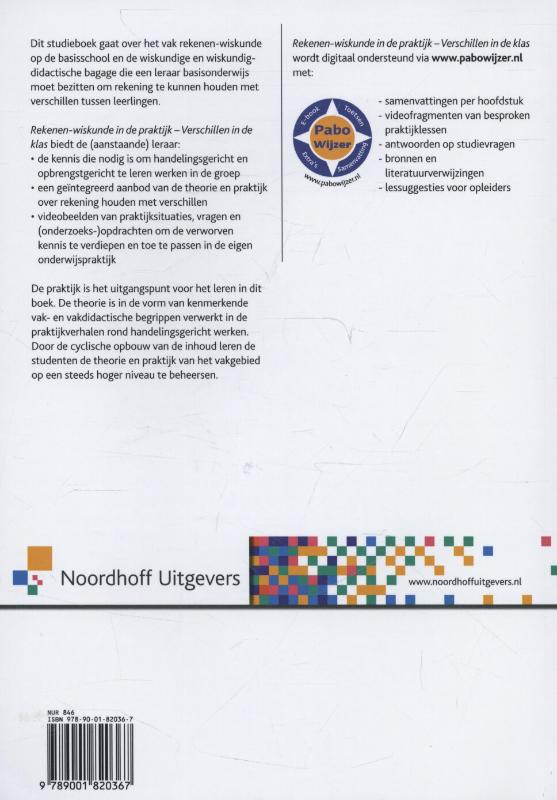 Achterkant van Rekenen wiskunde in de praktijk
